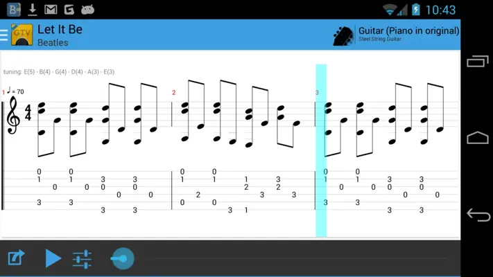 Guitar Tab Viewer android App screenshot 0